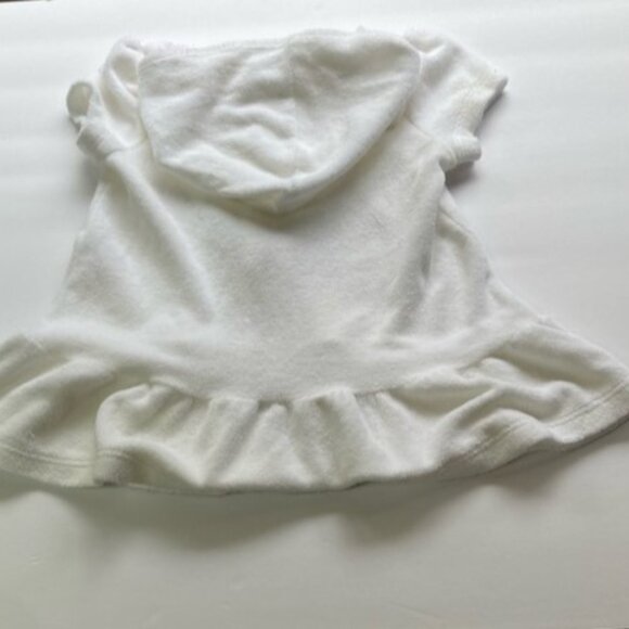 OCEAN PACIFIC OP White Hooded Zip-Up Dress Swimsuit Cover Up Toddler Girls 18M - Picture 3 of 11